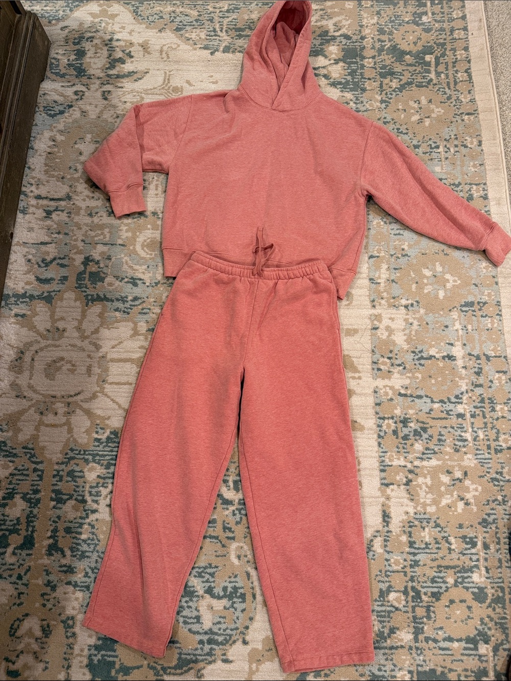 American Eagle Outfitters Coral Hooded Sweatshirt & Joggers Set